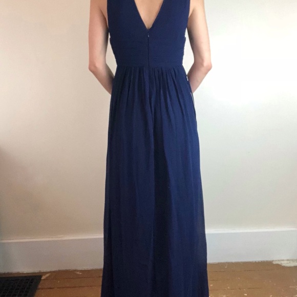 Sleeveless V-Neck Semi-Formal Maxi Evening Dress - Picture 6 of 7